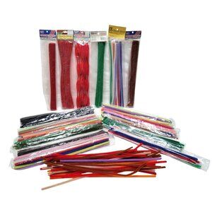 Lot of Chenille 12" Fuzzy Stems 3mm 6mm 12mm Assorted Colors